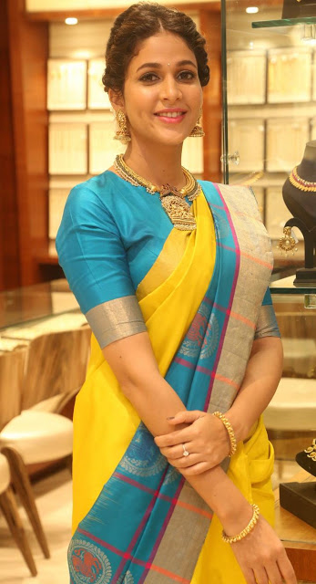 Beautiful Telugu Actress Lavanya Tripathi In Yellow Saree 6